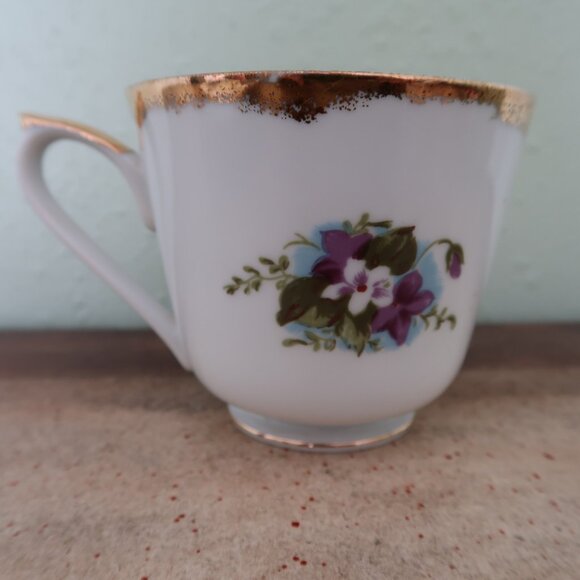 Vintage Norcrest Mother Hand-Painted Cup Saucer Plate Set - Picture 8 of 12